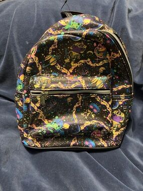 Galaxy Pop Marvel Print Mini Backpack - Neon Space Motif